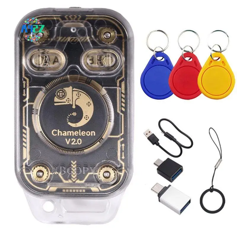 

A42Z-Chameleon V2.0 RFID Smart Chip Reader Emulator NFC Duplicator 125K 13.56Mhz Card Decode+3XUID Keychain Chameleon Ultra