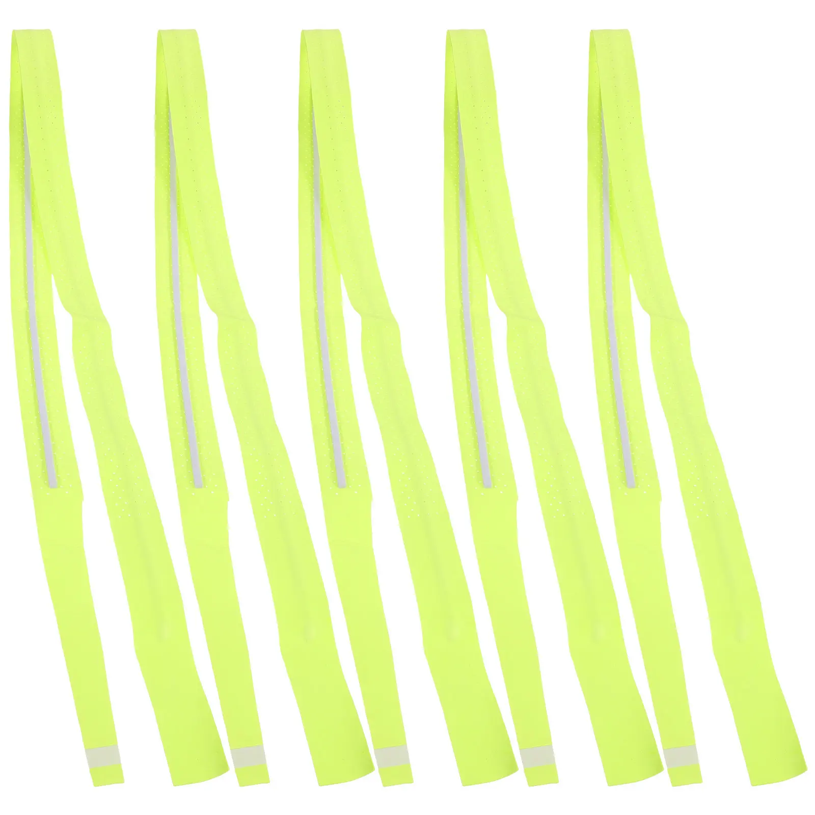 

5pcs Badminton Grip Anti-Sweat Elastic Handle Sweatband For Tennis Baseball Non-Slip Pu Perforated Sport Wristband For Bat