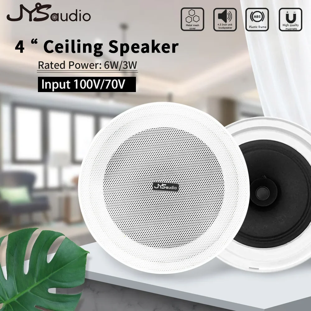 

Smart Home Recessed Framless Stereo 4 Inch HIFI Coaxial Ceiling Fixed Resistance Frequency Pro Loudspeaker PA System Indoor CN