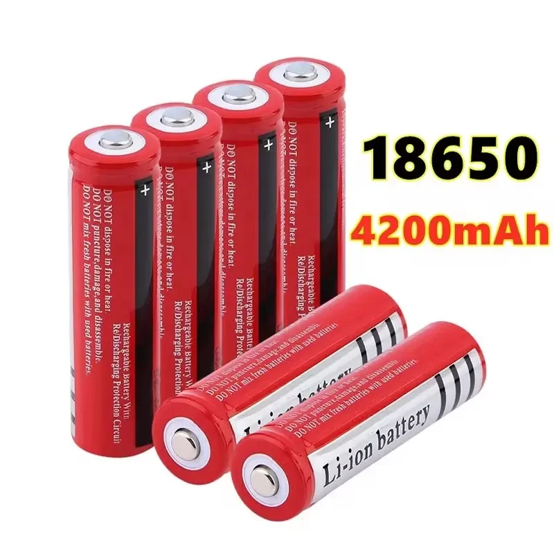 2024 New 18650 Battery 3.7V 4200mAh Rechargeable Battery Lithium ion Battery for LED Strong Light Flashlight Free Shipping