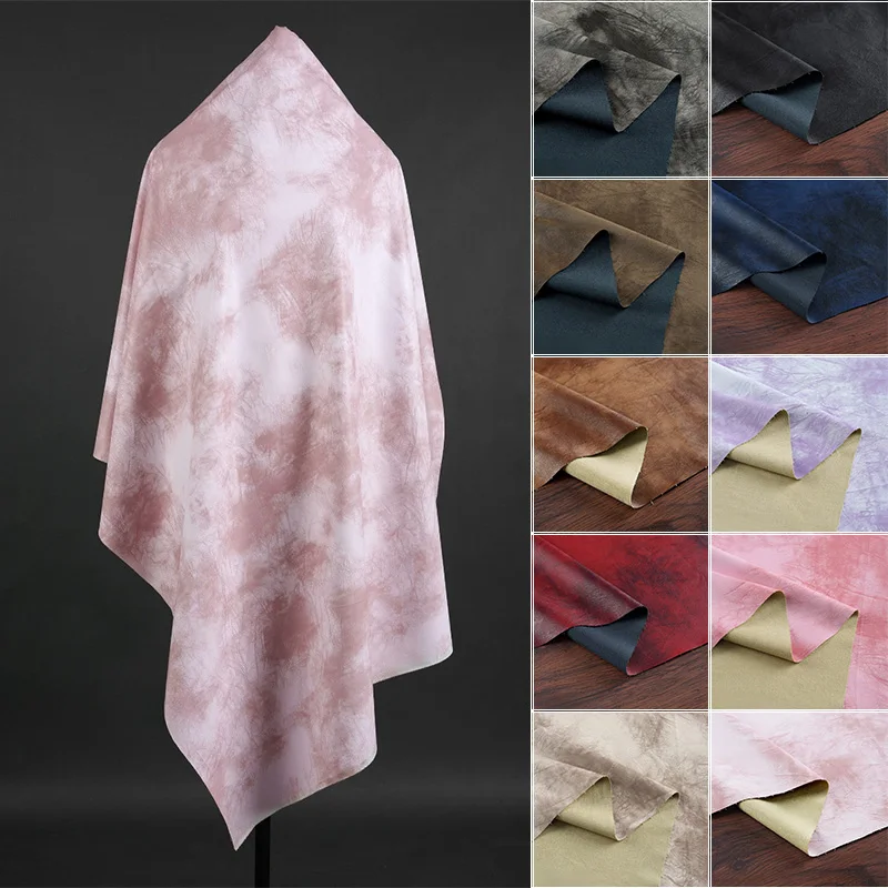 

Fashionable Textured Leather Fabric Clothing Designer Fabrics for DIY Cloth Sewing Leather Jackets Skirts Material Wholesale