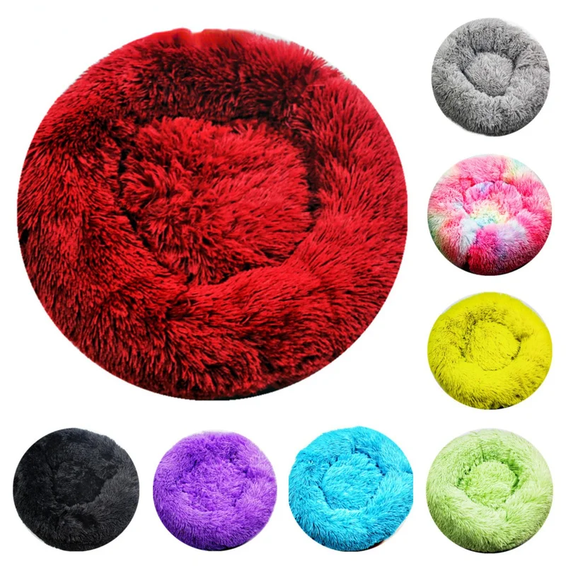 

The New Cat House Dog Bed Pet Bed Cat Bed Pet Beds for Dogs Four Seasons Round Plush Machine Washable