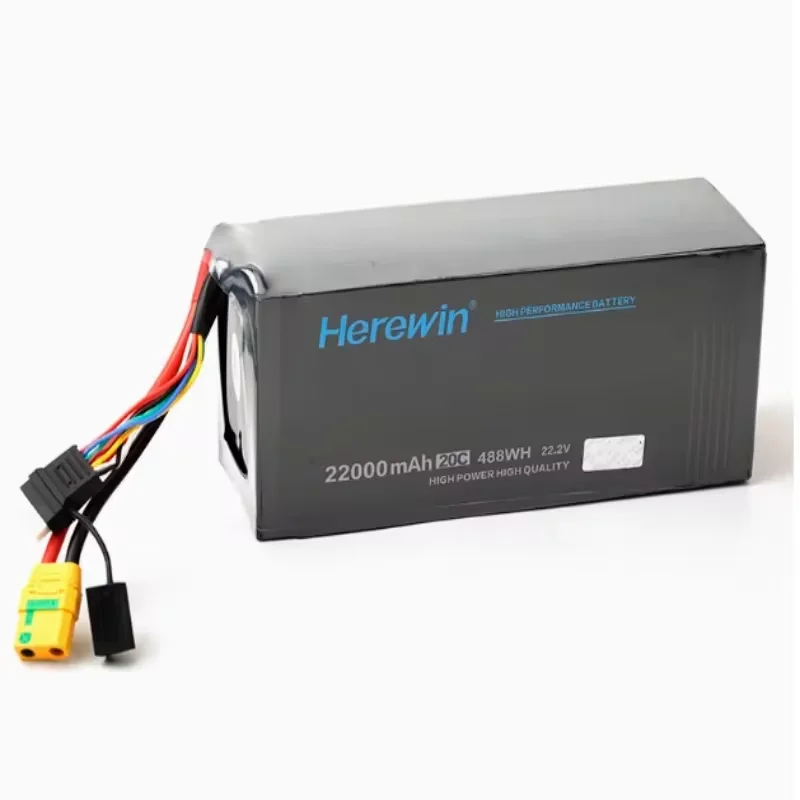 

Herewin 22000mah 22.2V 20C 6S Battery Agriculture Drone UAV Battery Special Pack for Aircraft Drone UAV