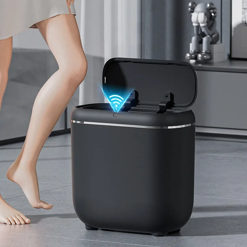 Xiaomi 14L Smart Sensor Trash Can With Display Recharging Automatic Wastebin For Bathroom Kitchen Toilet Wastebasket