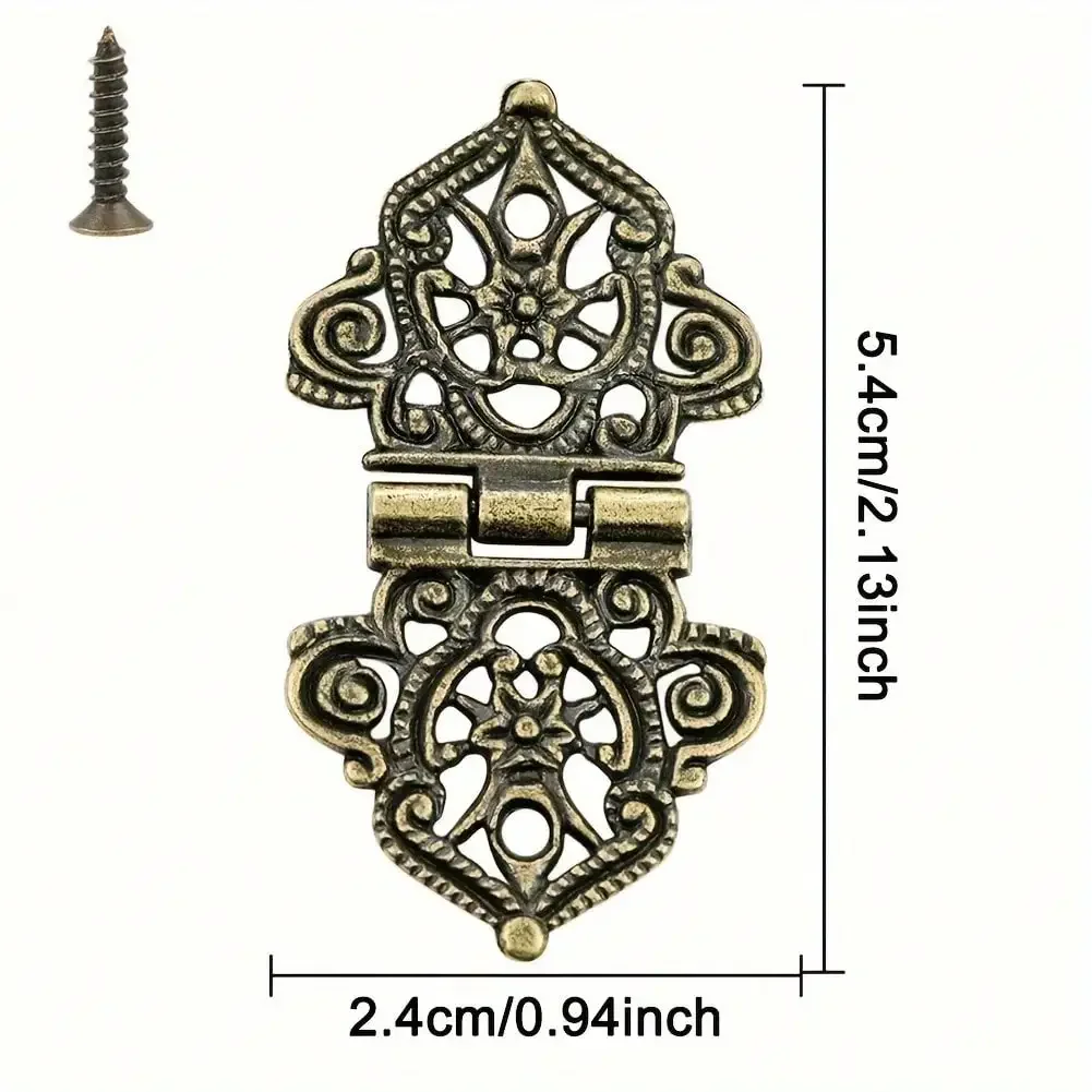 20 Pieces Antique Decorative Bronze Engraving Design Box Hinges Hardware For Wooden Cases,Cabinets, Toolbox,Jewelry Boxes