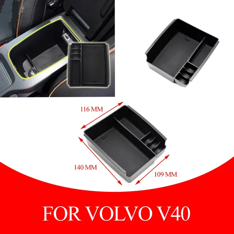 For Volvo V40 V40CC 2013-2017 Car Center Console Armrest Storage Box Organizer Tray Car Accessories