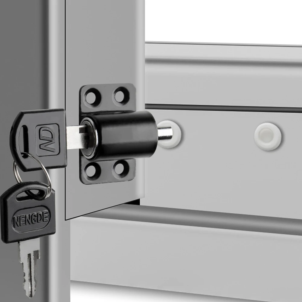 For Most Hinged Sliding Doors Lock With Key Key Easy Installation Window Hardware Security Set Sliding Sash High Quality