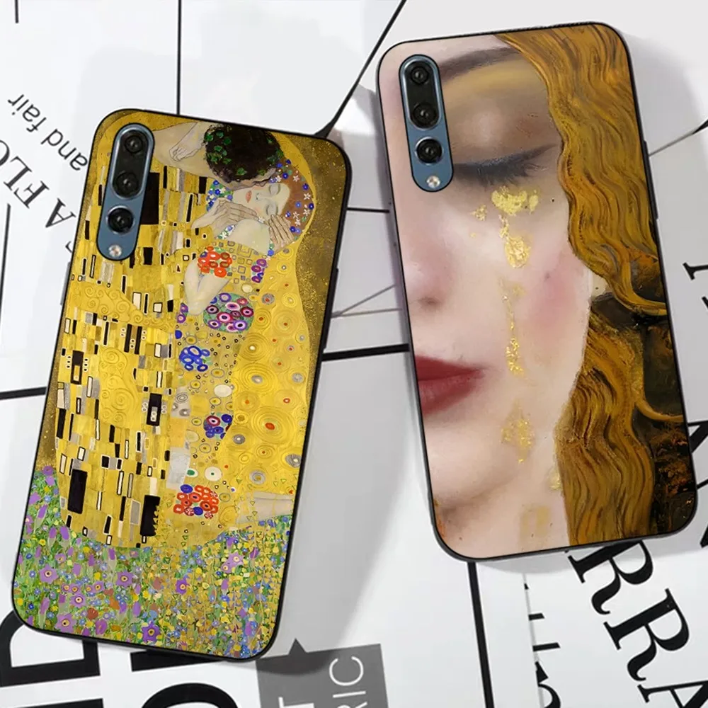 

Starry Night Klimt Kiss Phone Case For Huawei P 8 9 10 20 30 40 50 Pro Lite Psmart Honor 10 lite 70 Mate 20lite