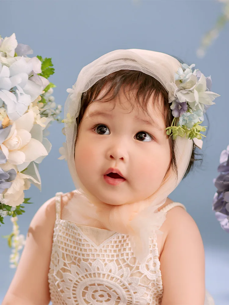 Robes en dentelle à franges pour bébés filles, robes dos nu, écharpe de sauna à fleurs en maille, vêtements de photographie de style bohème, doux