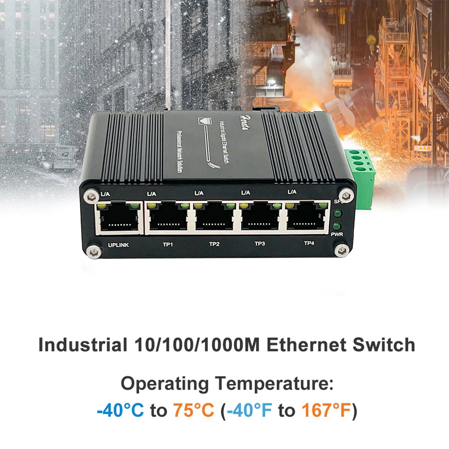 Imagem -06 - Mini Switch Gigabit Industrial de Portas Ethernet Não Gerenciado Rápido 10 100 1000mbps Rj45 Hub Injetor de Internet Interruptor de Rede