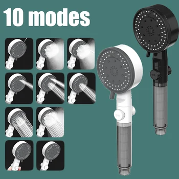 10 Spray Filtered Shower Head High-Pressure Handheld Water Saving Showerhead Fall…