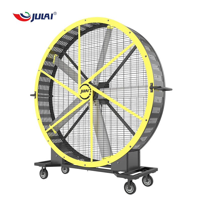 JULAI 2m/5ft 750W Industrial Portable Hvls Wheel Stand Fan For Large Space