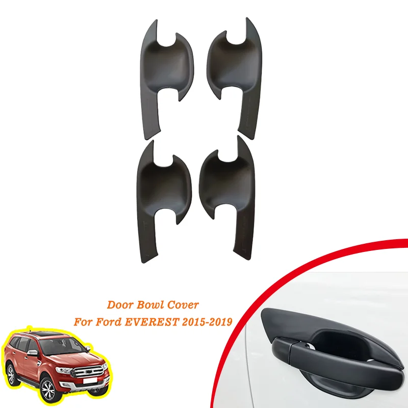 

High Quality Door Handle Bowl Cover Black Color for Ford Everest 2015-2019