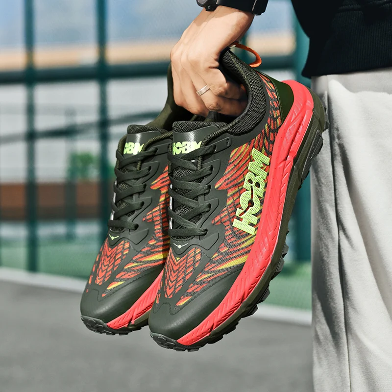 

Men's Breathable High elasticity Cushioning Male Lightweight Sports Shoes Marathon Shoes Running Shoes Fitness Training