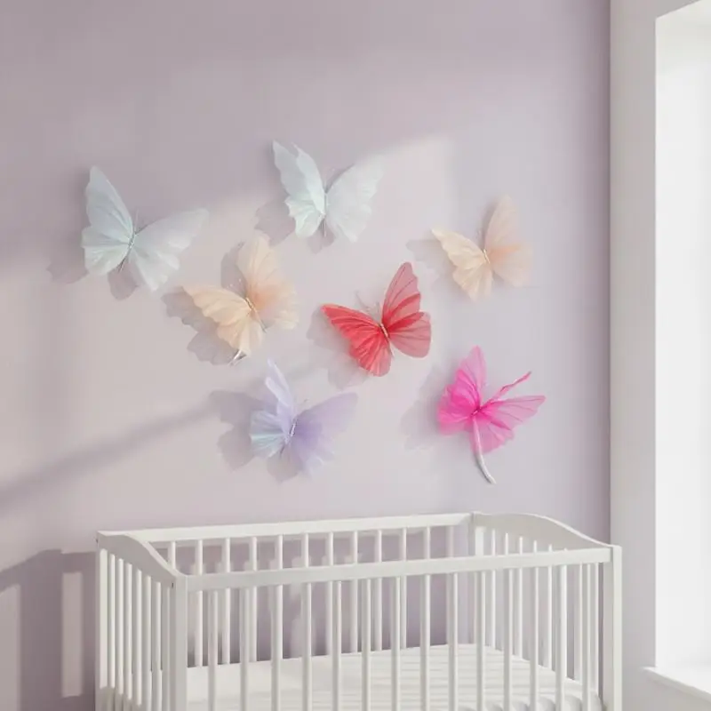 45-50cm Large 3D Simulation Butterfly Water Resistant Fake Decor for Wedding Mall Outdoor Decoration