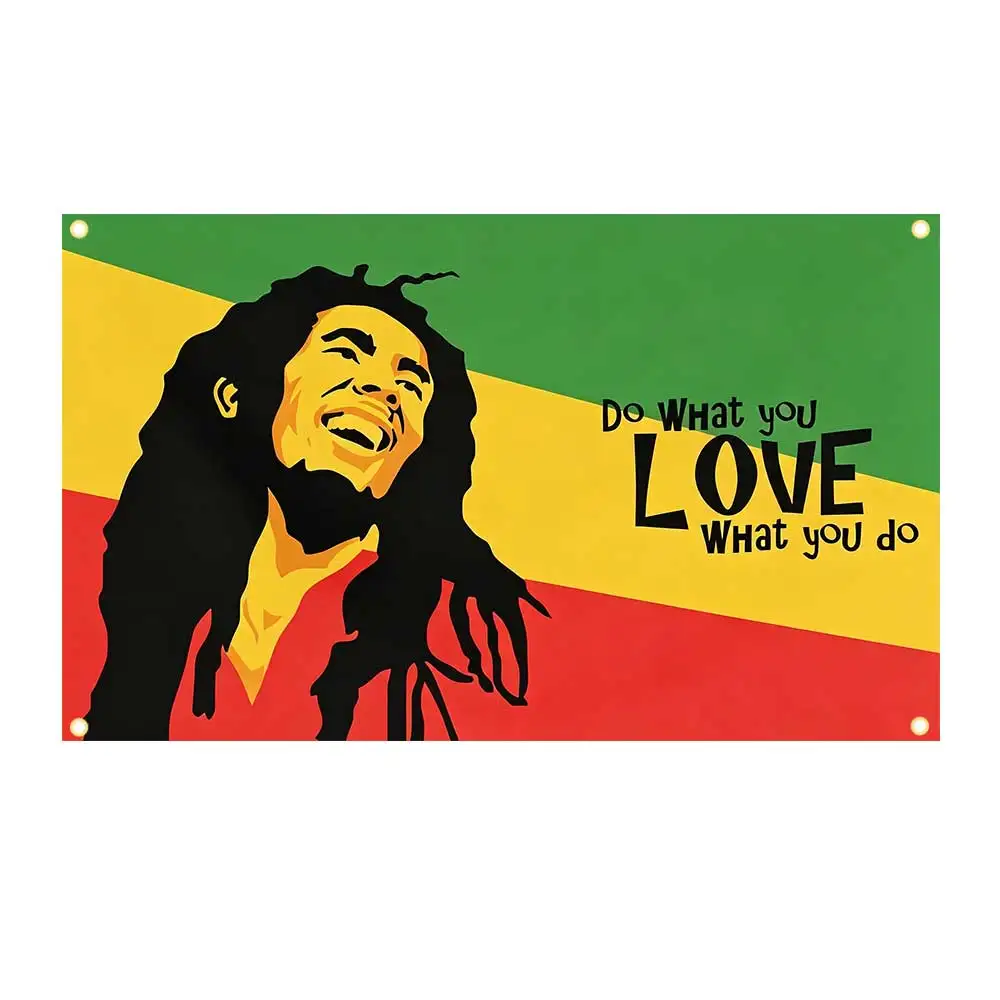 60x90cm/90x150cm Reggae Bob Marley Singer Flag Tapestry Banner For Bedroom Home Outdoor Decor