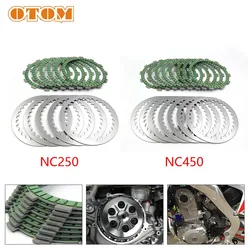 OTOM Motocycle Clutch Steel Friction Paper-Based Plates Kit For ZONGSHEN NC250 NC450 KAYO T6 BSE J5 RX3 ZS250GY/450GY-3 4 Valves