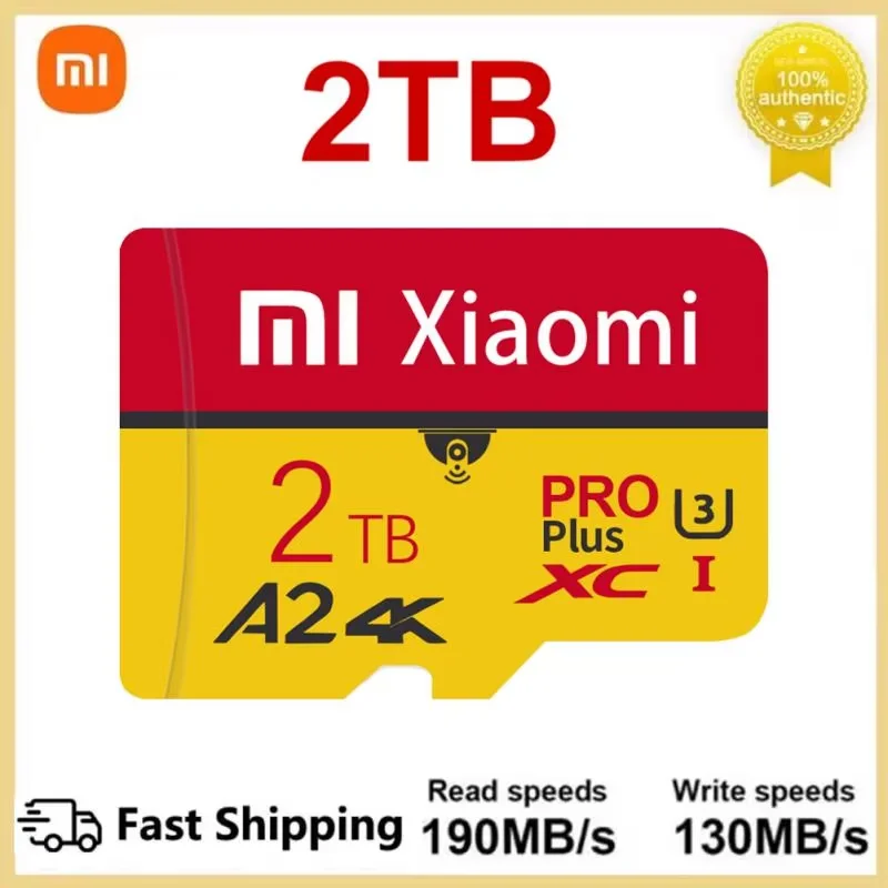 Xiaomi 2 TB Hochgeschwindigkeits-Speicherkarte 1 TB 512 GB 256 GB Klasse 10 Micro TF SD-Karte Silber SD-Speicherkarte für Nintendo Switch Phone/Ps4