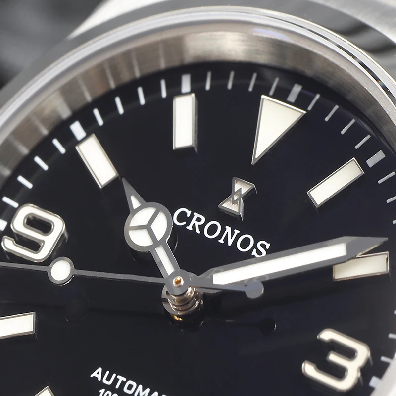 

Новые механические мужские часы Cronos EX 2025 года, 36 мм Miyota 90S5, автоматический браслет втушке из сапфирового стекла, 10 АТМ, градуированный циферблат L6042M