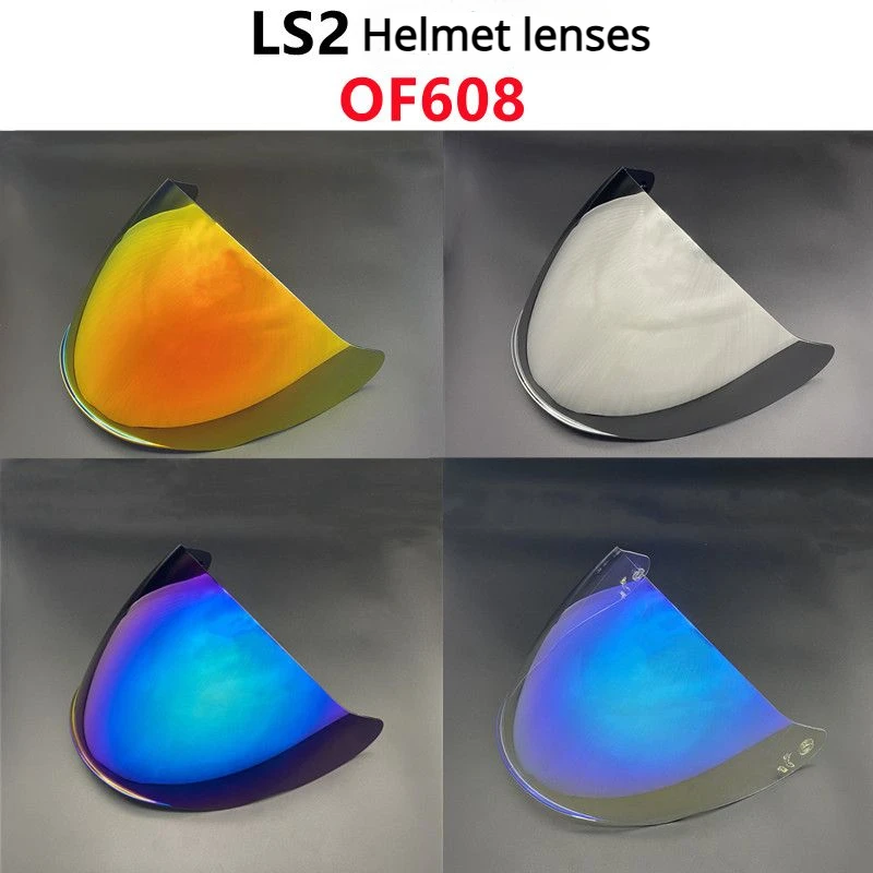 

LS2 OF608 Helmet Lens Sun Protection and UV Protection Electric Car Half Helmet Enhanced Electroplated Mirror Surface