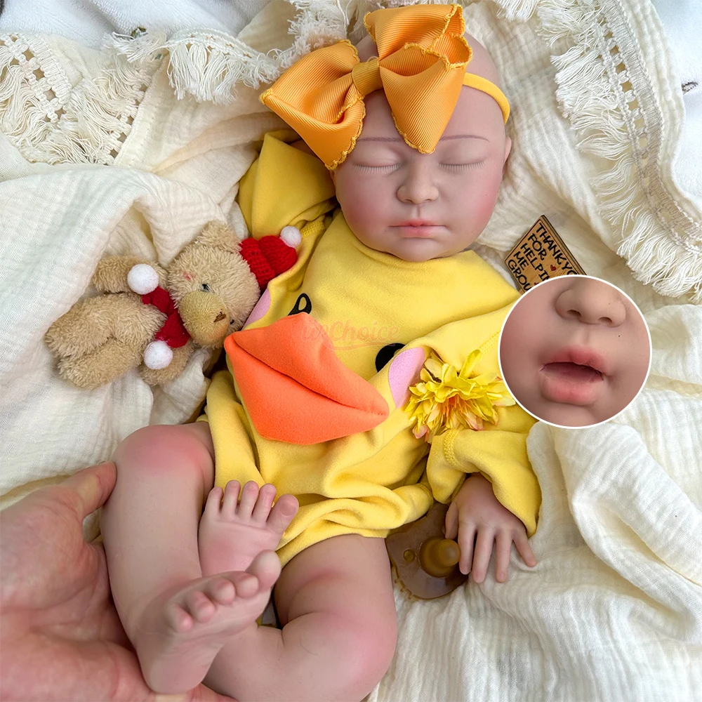 

20-дюймовая кукла-реборн для девочек с открывающимся ртом, полностью силиконовая, реалистичная, с утяжелением, для подарка при болезни Альцгеймера