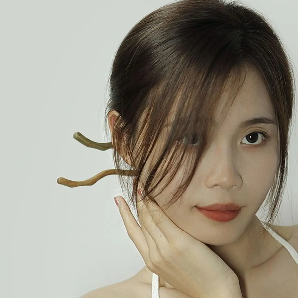 شيونغسام التقليدية لفتاة غطاء الرأس أغطية الرأس Hanfu عصا الشعر الخشبية إكسسوارات الشعر النمط الصيني شوكة الشعر دبوس الشعر