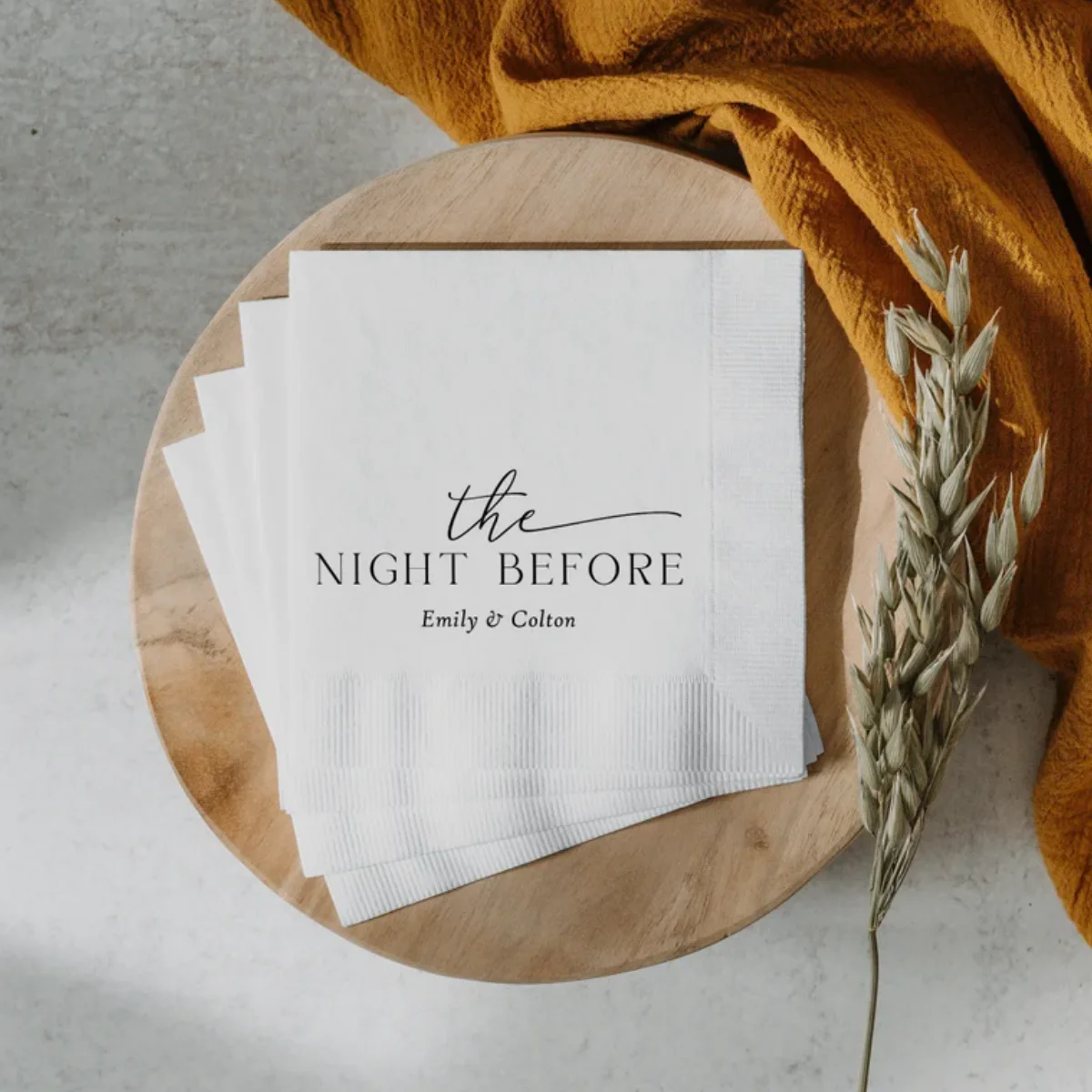 

50pcs Rehearsal Dinner Napkins, The Night Before Napkins, The Night Before Rehearsal Napkins, Personalized Wedding Napkins, Mode