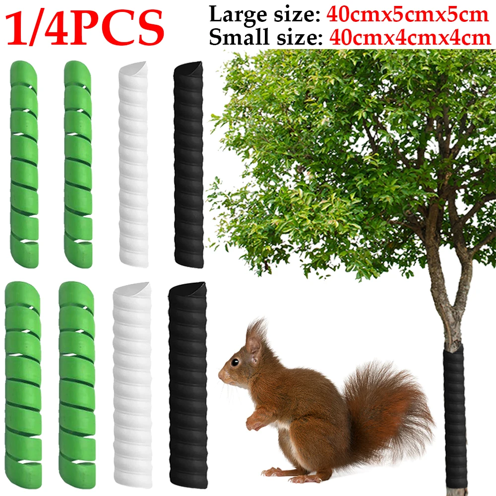 Envolturas de tubo Protector de ladridos de árbol, protectores de plástico a prueba de picaduras, cubierta para proteger el árbol de ciervos, roedores, cortadoras de conejos, 1/2/4 piezas, 2 tamaños
