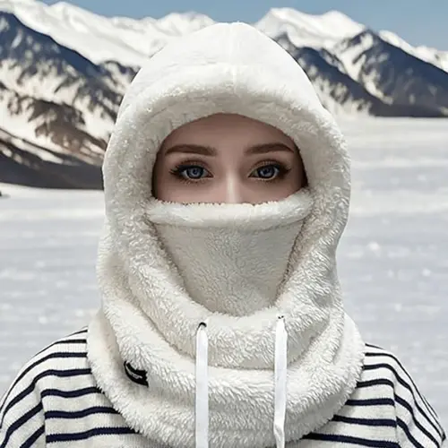 Winter Warm Balaclava Thermal Windproof Ski Hood Motocycle Face Cover Polar Fleece Adjustable Cycling Neck Cover Full Face Maskd - Image 5