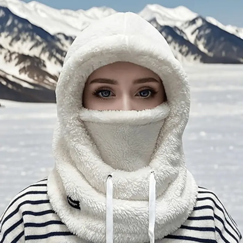 Winter Warm Balaclava Thermal Windproof Ski Hood Motocycle Face Cover Polar Fleece Adjustable Cycling Neck Cover Full Face Maskd - Image 5