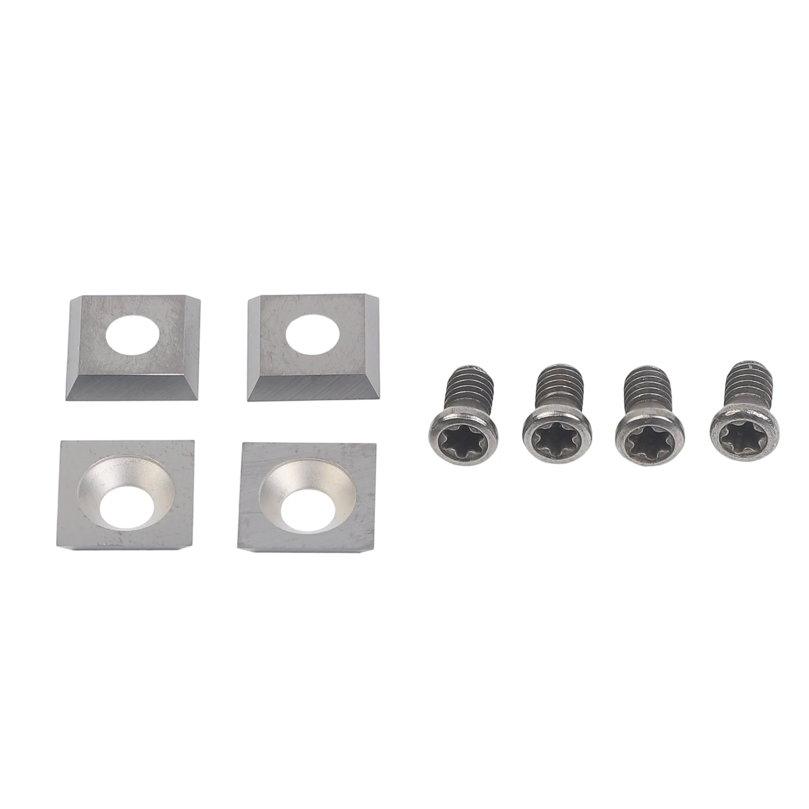 20pcs Carbide Cutter Inserts Set for Wood Lathe Tools Including Four Different Carbide Shapes for Woodworking Applications