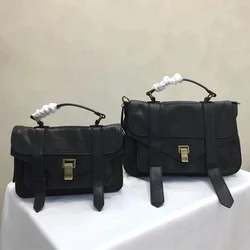 Genuine Sheep Skin Vintage Briefcase Female Two Sizes Luxury Top Quality Handbag Ladies School-Bag Popular New Coming