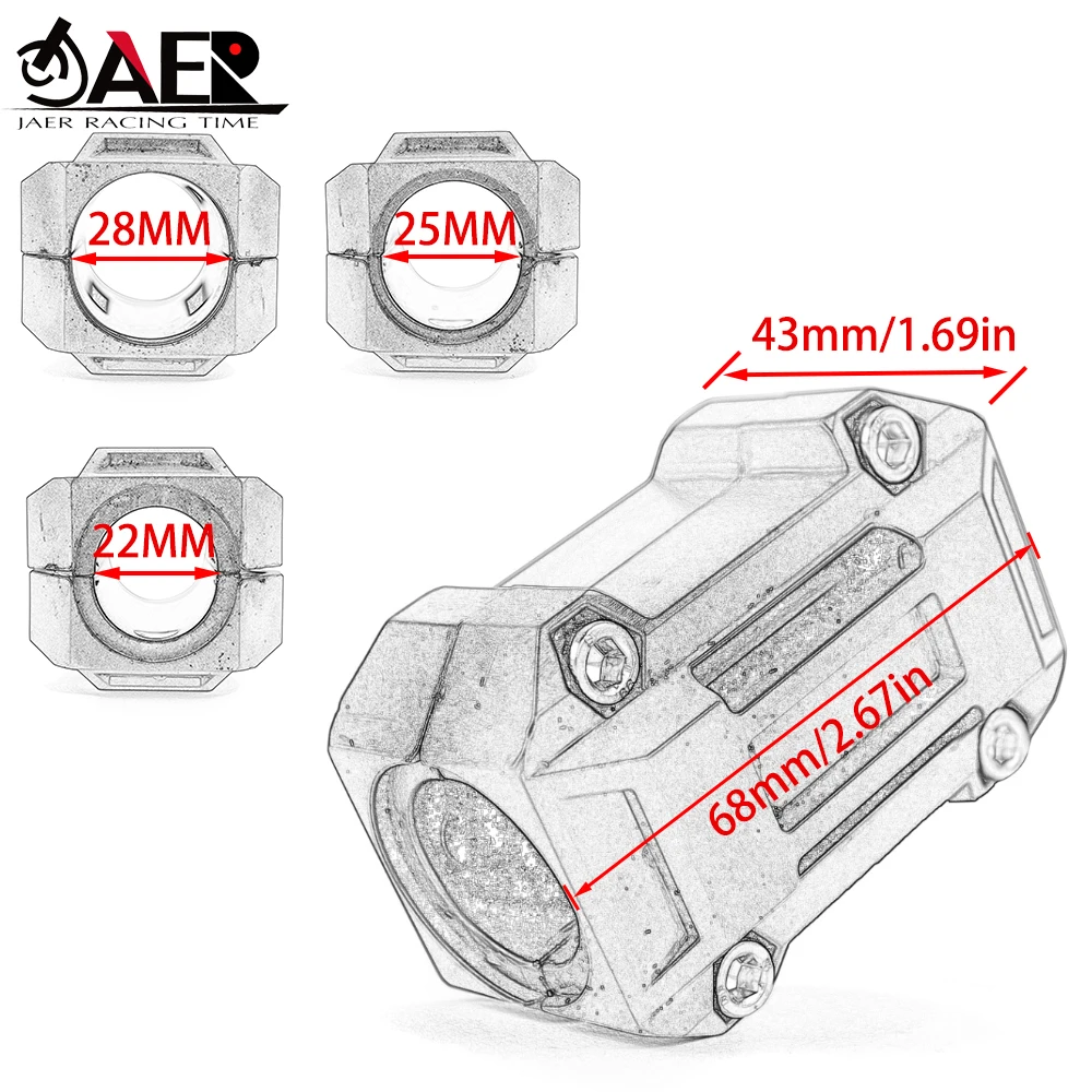 22/25/28mm osłona silnika motocykla pasek awaryjny ochrona zderzaka blok dekoracyjny dla 1190 1050 990 950 Adventure 690 Enduro — zdjęcie 7