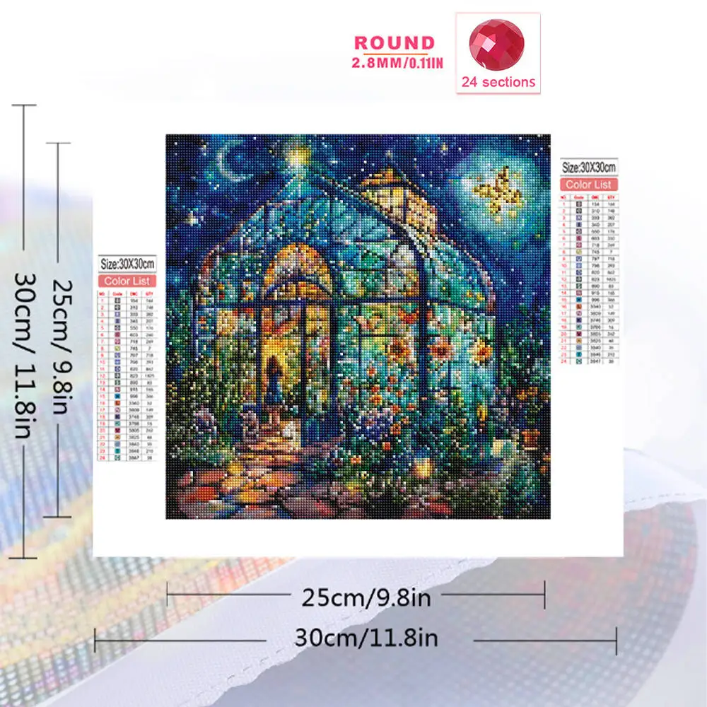 Evershine 5D DIY Diamond Mosaic Flower House Landscape Full Square Round Diamond Painting Girl Embroidery Handmade Gift view 2