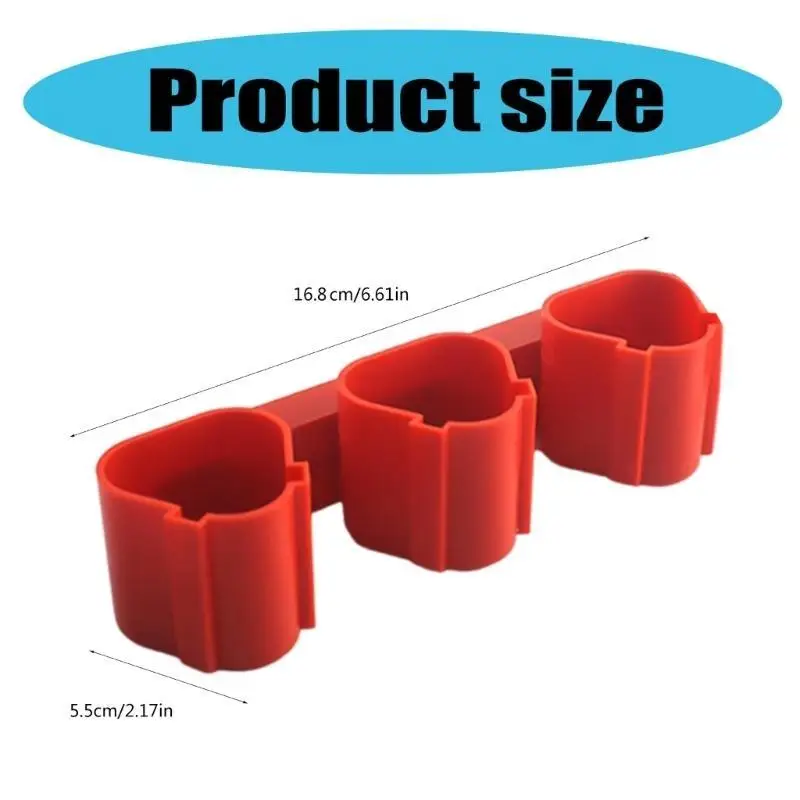 652F Space Saving 3Slot Battery Storage Holder For Home And Professional Use