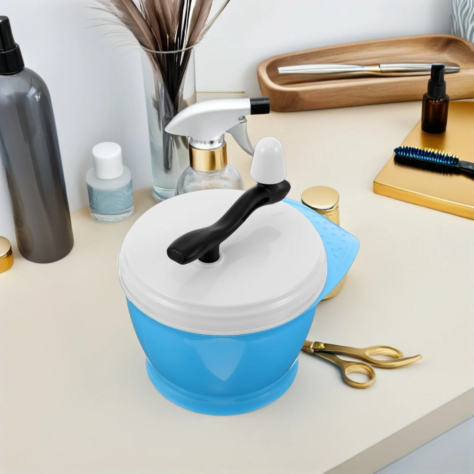 Hair Dye Bowl Set Thickened Material Manual Mixer Ergonomic Handle Hair Coloring Tools DIY Home Salon Color Mixing Bowls - Image 2