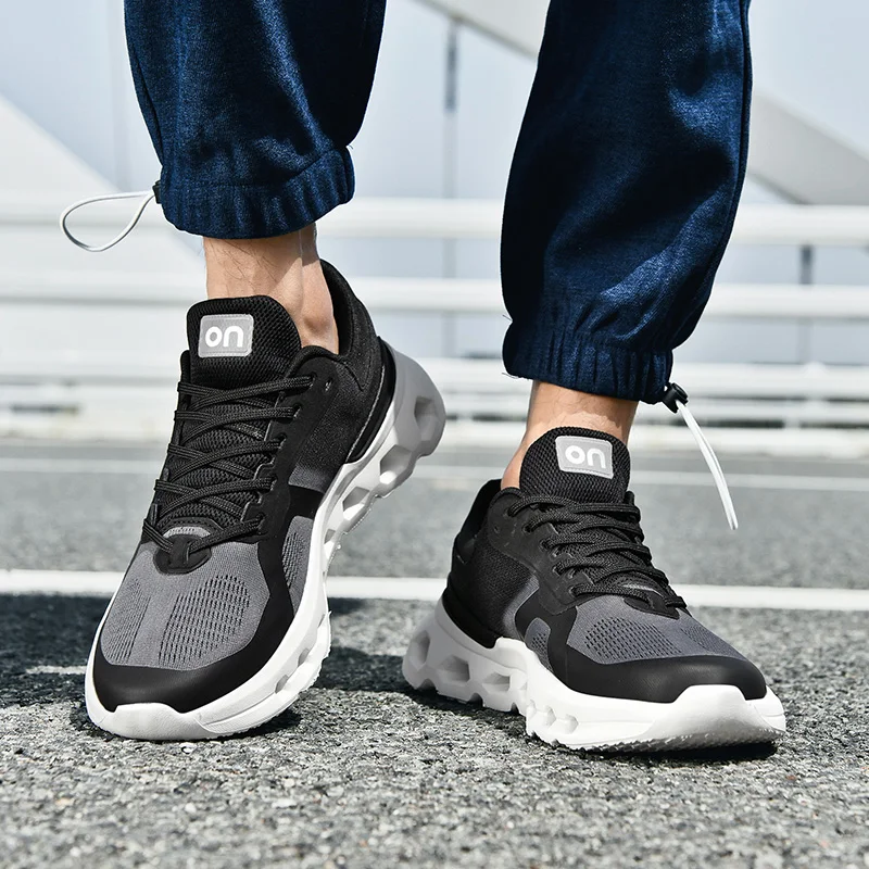 

Men's Cloud Cushion Running Shoes Breathable Mesh Hollow Out Sole Shock Absorbing Athletic Sneakers