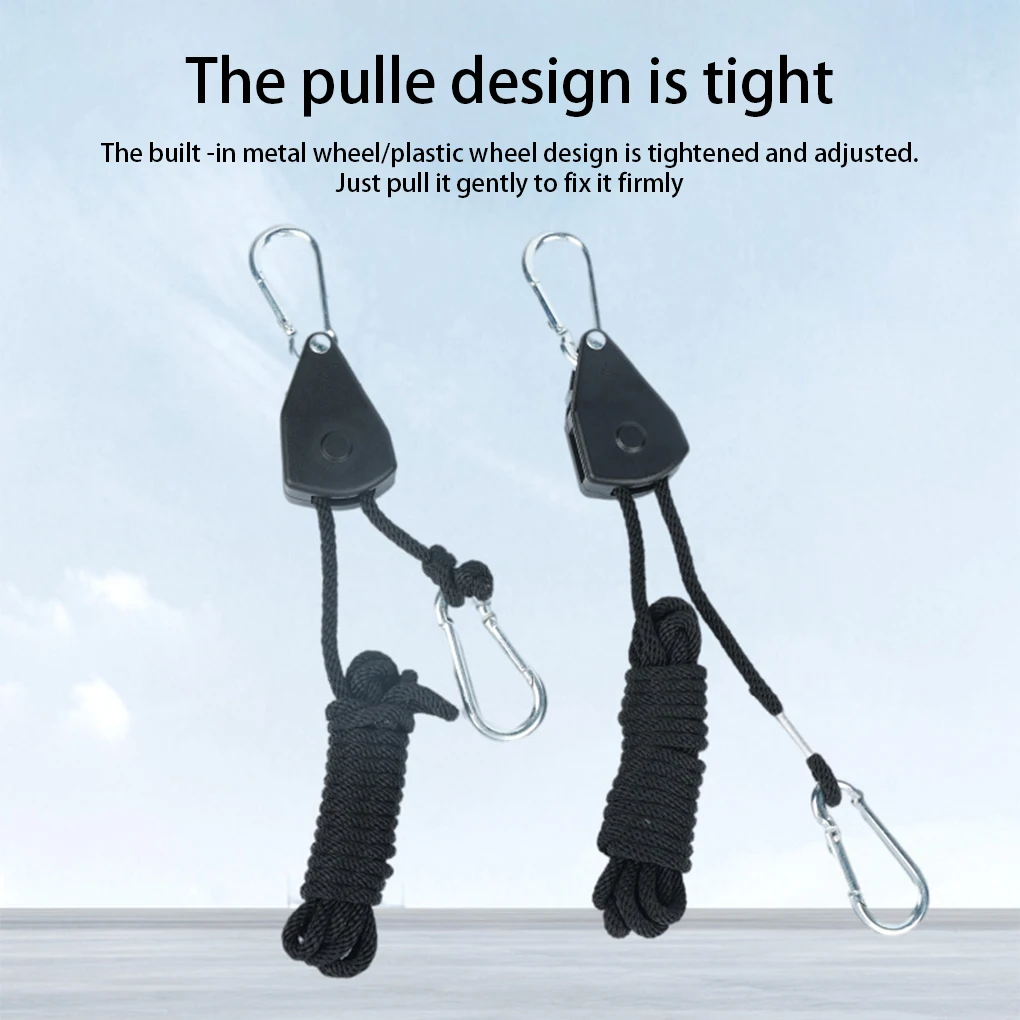 Balcony Flower Pot Hanger 1/8 Inch Flowerpot Light Hanging Rope Ratchets