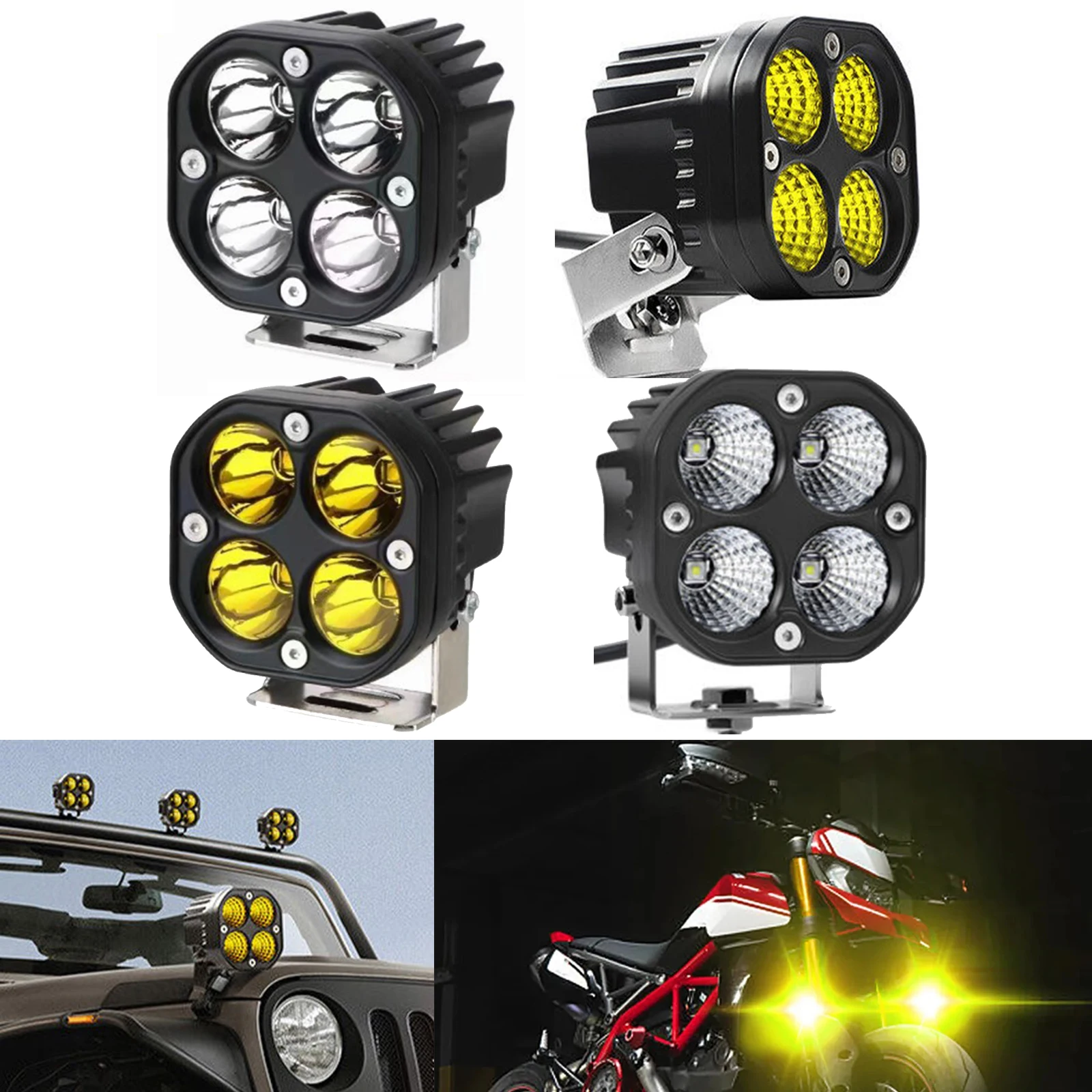 

3 Inch Led Work Light Running Light Headlights Spotlights Fog Driving Lamp 12V 24V for Motorcycles Car Truck Off Road 4x4 ATV