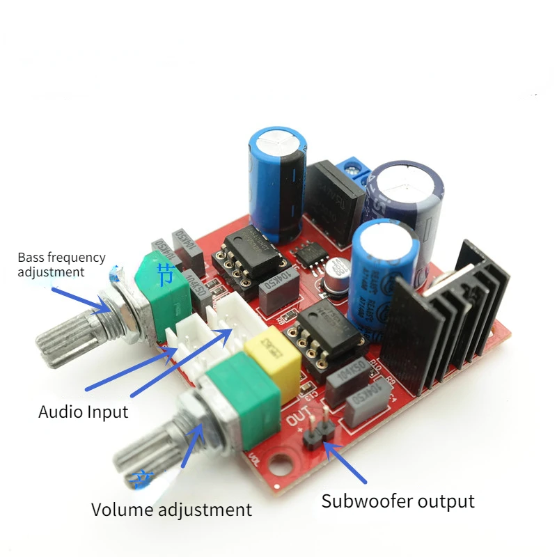 SOTAMIA Subwoofer Speaker Preamplifier Audio Board Low-pass Filter Dual NE5532 Preamp DIY Home Theater Sound System