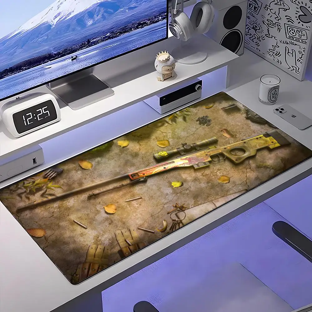 

Коврик для мыши CSGO Firearms, большой противоскользящий резиновый коврик для мыши, прочный настольный коврик, толстая кромка, подходит для офиса и игр