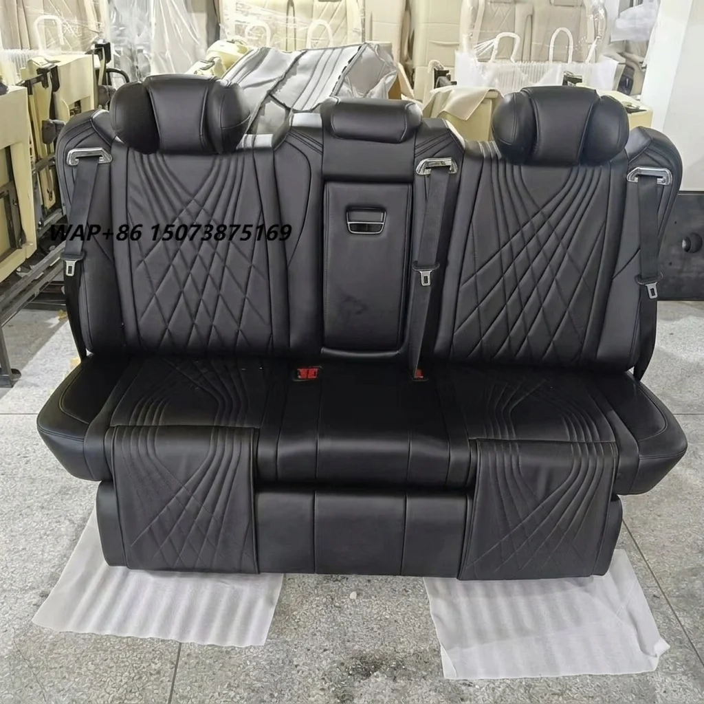 Electric Luxury VIP Aviation Car Seat Sofa Bed with Nappa Material Adjustable Angle Customizable Color for Alphard Hiace