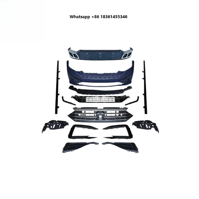 Para VW Jetta 2019 2020 2021 2022, Kit de Carrocería para Actualizar a Jetta GLI R-line, Carcasa de Faros Antiniebla CZJF, Parrilla Delantera y Trasera