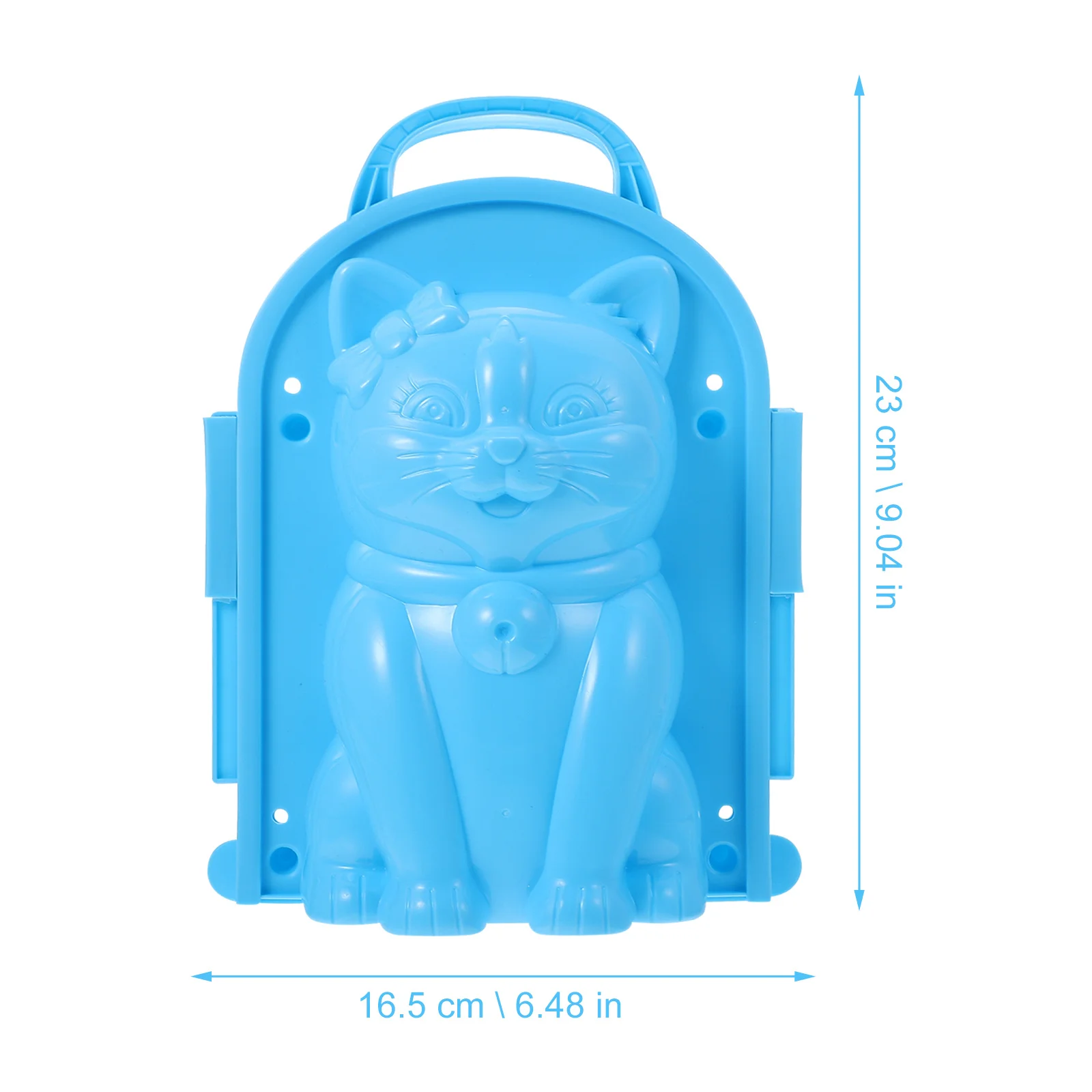 

1pc Adorable Cartoon Cat Maker Clamp Kids Winter Outdoor Sand Mud Mixing Tool Comfortable Handle Family Fun