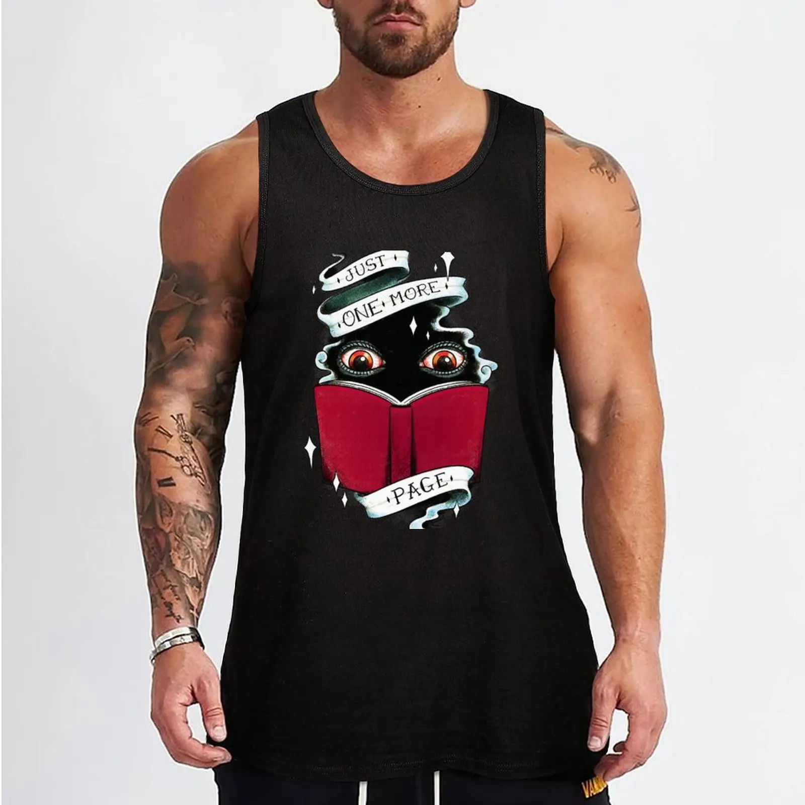 One More Page Tank Top Body man sleeveless shirt man gym