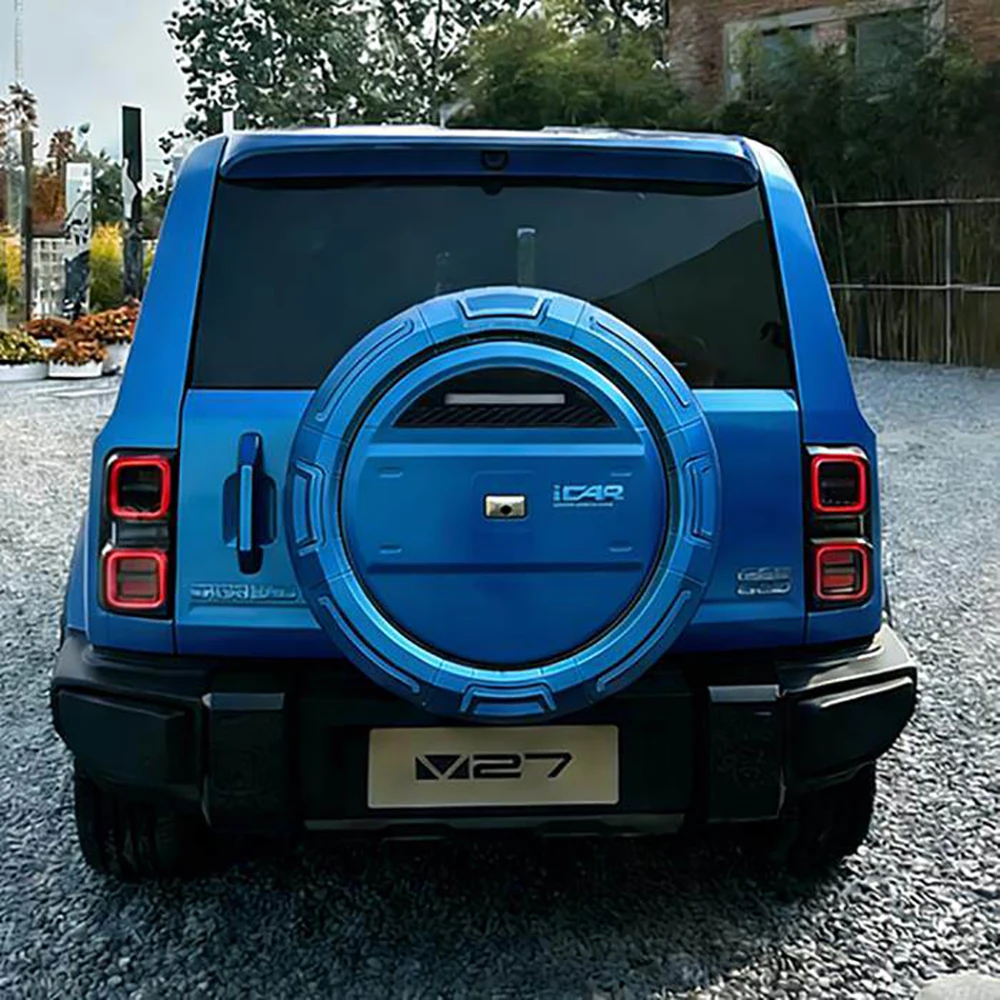 Mech Spare Tire Cover Modified Backpack Decorated Stainless Steel Tire Cover for Chery iCAR V27 2026 2027 Tire Spare Tire Shell - view 4
