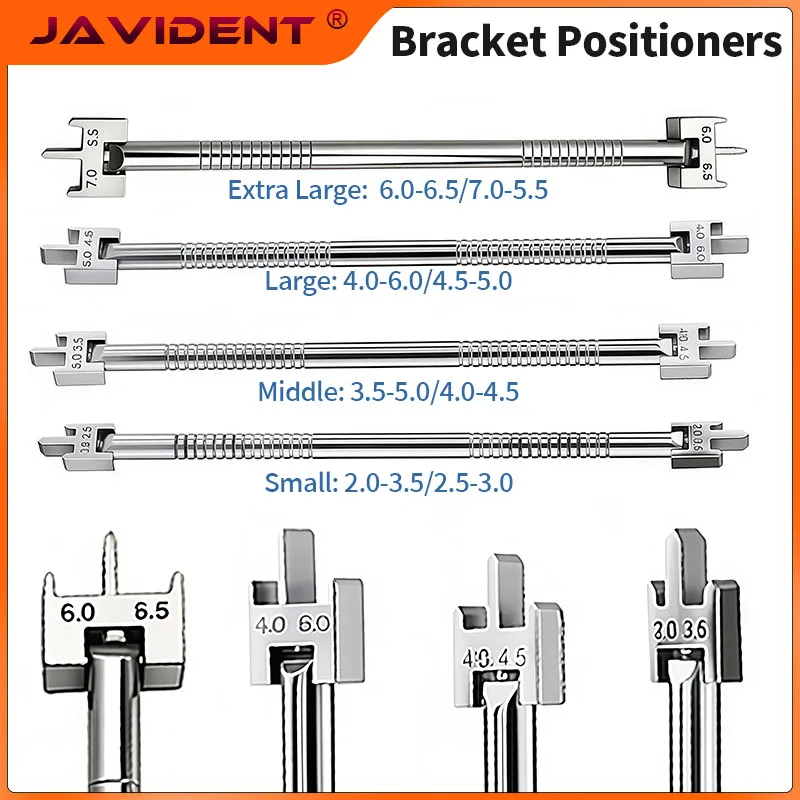 JAVIDENT 1pcs Adjustable Stainless Steel Bracket Positioner Dental Orthodontic Brackets Position Gauge Dentistry Tools