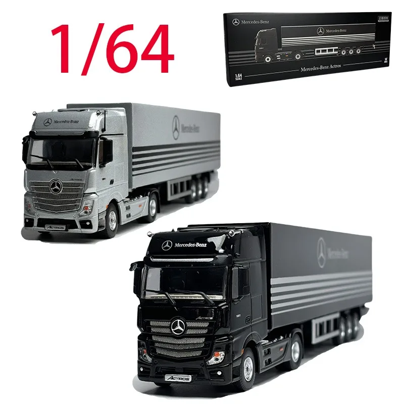 

TM литой под давлением масштаб 1/64 Mercedes-Benz Actros прицеп грузовик и контейнер модель автомобиля из сплава игрушки для мальчиков подарок