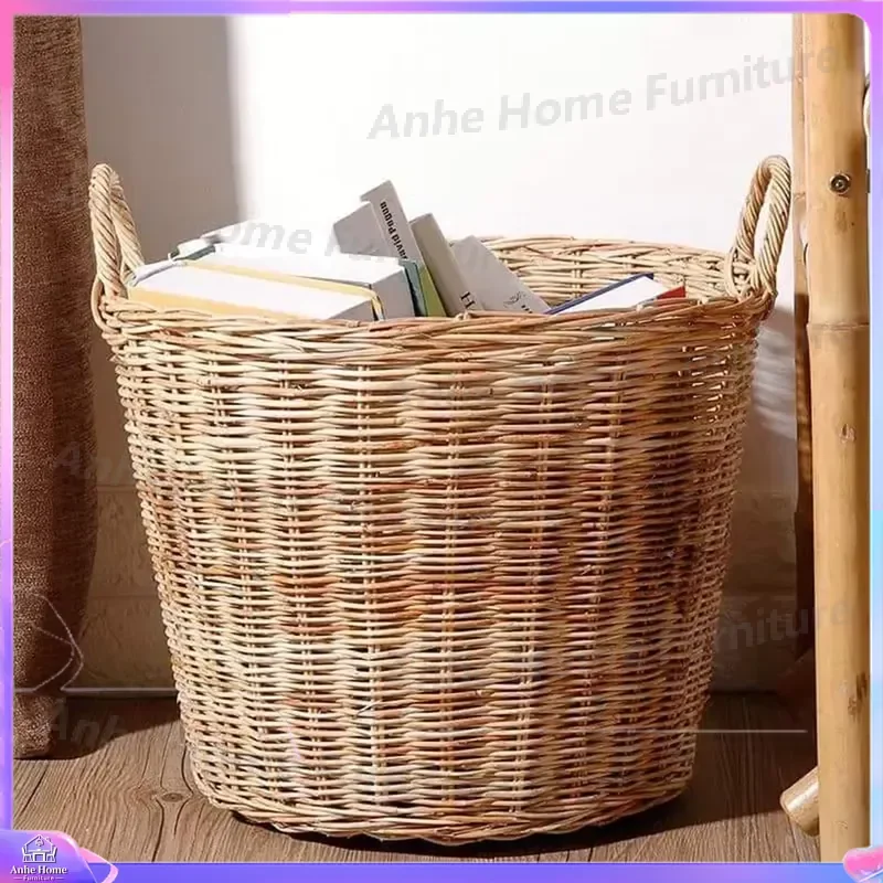 Eco Friendly Handmade Rattan Pet Bed Dog Cat House Wicker Basket Washable Cushion Soft Nest Indoor Outdoor Furniture