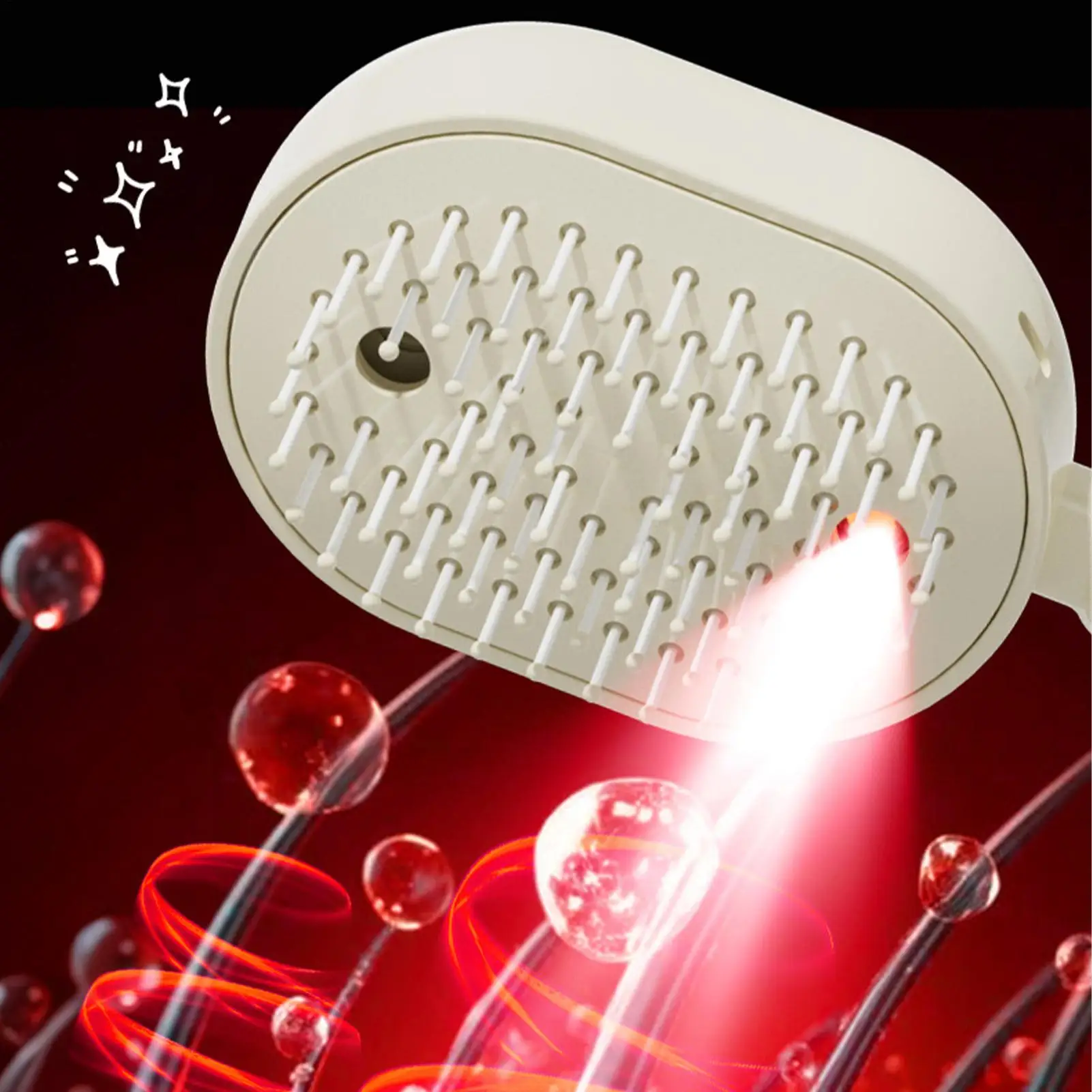 Steam Brush Cordless Anti-Static Detangling Comb Detangling Steam Brush for Bathroom Bedroom Home Salon Travel Hotel Women